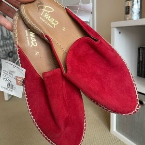 Pimaz Red Espadrille Mules